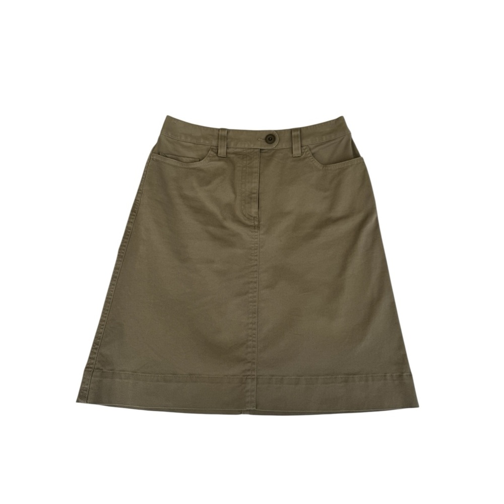 NEW! Y2K Talbots Petite Grayish Green Knee-Length A-Line Skirt Women's Size 2P